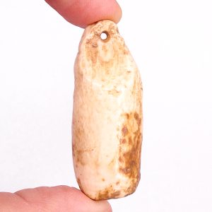 Colgante de diente fósil de morsa