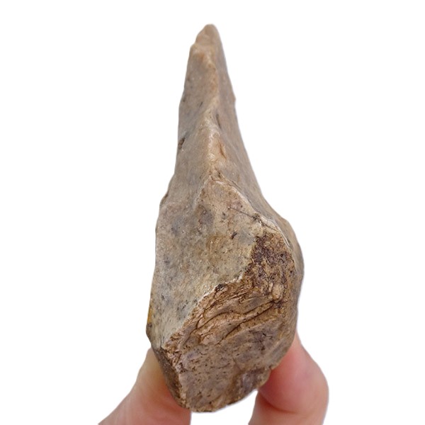 Bifaz de sílex con talón natural conservado - Imagen 3